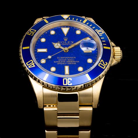 rolex submariner blu e oro prezzo|rolex submariner stampata.